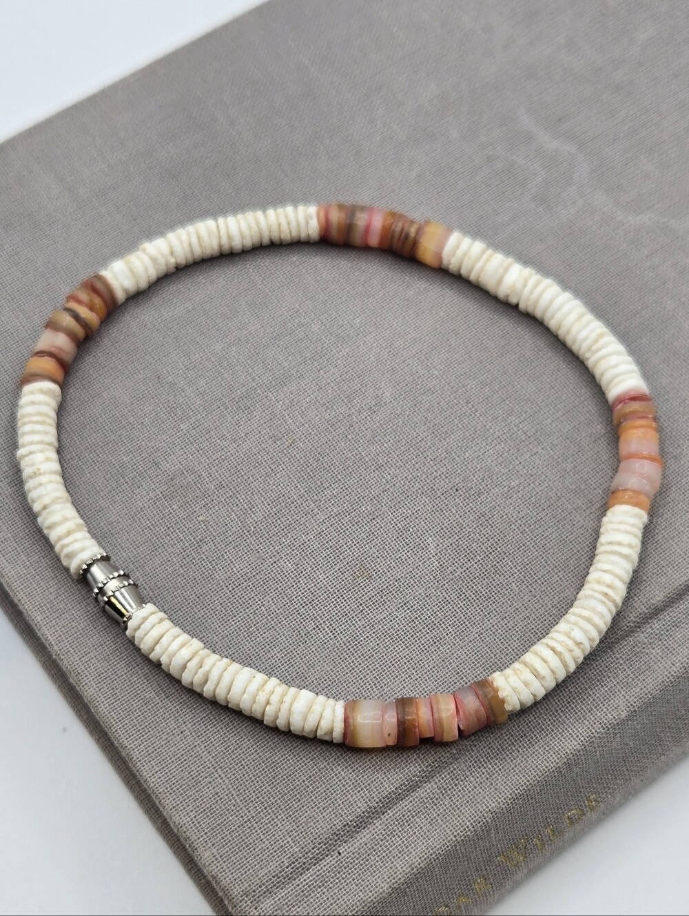 VTG Y2k Pukka Shell Heishi Anklet Tiki Beach Beachy Vacation